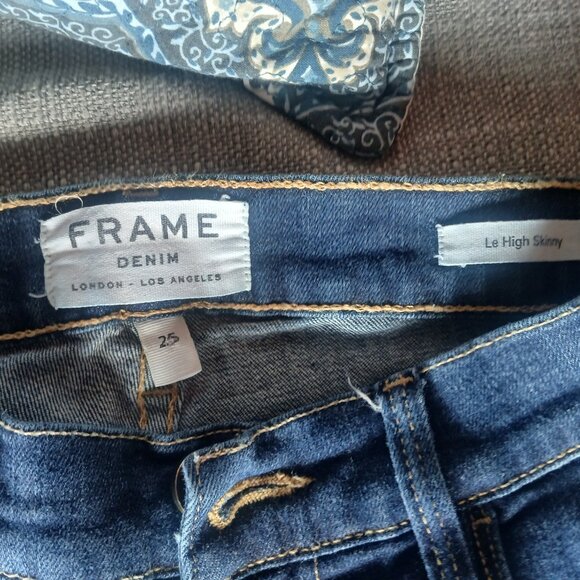 FRAME Le High Skinny Jeans Size 25 - Picture 5 of 5
